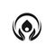 Human People, Natural Health Yoga Logo Design Template Vector Meditation Circle Leaves Drops