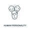 Human Personality icon. Simple line element Human Personality symbol for templates, web design and infographics