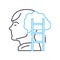 human potential line icon, outline symbol, vector illustration, concept sign