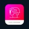 Human, Printing, Big Think Mobile App Button. Android and IOS Glyph Version