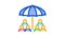human protect umbrella Icon Animation