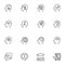 Human psychology line icons set