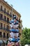 Human pyramid in Barcelona Spain