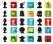 The human race black,flat icons in set collection for design. People and nationality vector symbol stock web