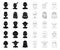 The human race black,outline icons in set collection for design. People and nationality vector symbol stock web