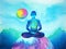 human realize being of feeling mind mental health meditate yoga chakra spiritual healing abstract energy meditation soul connect