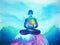 human realize being of feeling mind mental health meditate yoga chakra spiritual healing abstract energy meditation soul connect