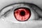 Human red eye macro