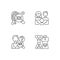 Human reproduction linear icons set