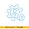 Human research setup icon. Line doodle sketch. Editable stroke icon