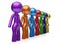 Human resource characters social network teamwork chain