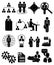 Human resource management HR icons set