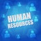 Human resource and person signs in hexagons