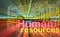 Human resources background concept glowing