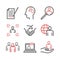 Human Resources Department. Line icons. Vector sign for web graphics.