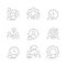 Human resources line icons on white background