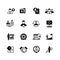 Human resources and person management icons. Job interview, employee choice and recruitment vector symbols isolated