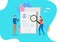 Human Resources, Recruitment concept .People illustration. Flat cartoon character graphic design. Landing page template