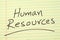 Human Resources On A Yellow Legal Pad