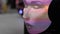 Human robot. Robot face close up. Artificial intelligence.