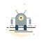 Human, Robotic, Robot, Technology Abstract Flat Color Icon Template