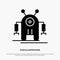 Human, Robotic, Robot, Technology solid Glyph Icon vector