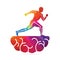 Human runner Physiotherapy clinic logo.