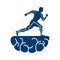 Human runner Physiotherapy clinic logo.