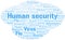 Human security word cloud on white background