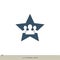 Human Shape Member Blue Star Logo Template Illustration Design. Vector EPS 10