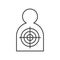 Human shape shooting target, police related icon editable stroke