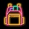 Human Shop Backpack neon glow icon illustration