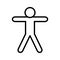 Human silhouette exercising icon