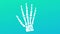 Human Skeleton hand waving. Medical design.
