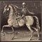 Human skeleton rides a horse, drawing, vintage engraving style,