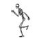 Human skeleton running vector illustration sketch hand drawn wit