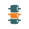 Human spine colored icon. Healthy spinal canal symbol