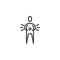 Human stomach pain line icon