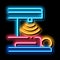 human stomach scanner neon glow icon illustration