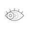 Human strabismus line outline icon
