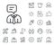 Human talking line icon. Conversation sign. Salaryman, gender equality and alert bell. Vector