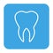 Human teeth icons set isolated for dental medicine clinic. Linear dentist logo. Vector