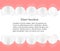Human teeth in mouth infographics. Dental care concept.