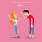 Human Temperament Concept Vector in Flat Design