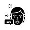 human thanks speech glyph icon vector illustration