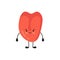 Human tongue kawaii character. The tongue is like a sense organ. Part of the face. Healthy organ of taste. Vector
