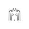 Human torso line icon