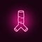 Human trachea neon icon. Elements of body parts set. Simple icon for websites, web design, mobile app, info graphics