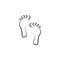 Human tracks icon. Element of animal track for mobile concept and web apps. Hand drawn Human tracks icon can be used for web and