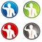 Human vertebral column health icons